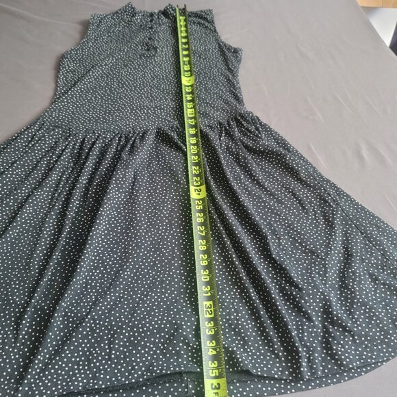 Fair Wind Sportswear Dress Womens M Black Polka Dot Vintage Tennis Golf Stretch - Picture 5 of 8